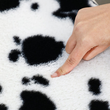 Ensemble de 3 tapis de salle de bain à imprimé vache – Ultra doux et antidérapant en peluche imitation lapin, ensemble de 3 pièces (tapis de toilette à profil en U, tapis et housse de toilette)