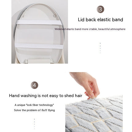 Ensemble de 3 tapis de bain, tapis de bain antidérapant, couverture de toilette, tapis de sol, tapis absorbant côté baignoire