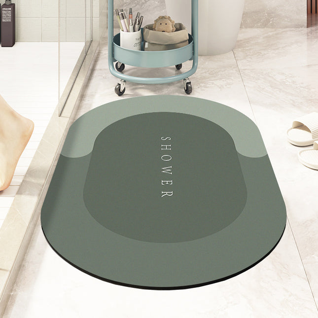 Non-Slip Quick Dry Rug, Diatomaceous Earth Floor Mat - Rubber for Bathrooms, Bathtubs, Showers and Sinks