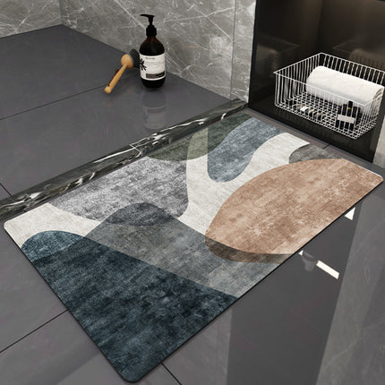 Stone Bath Mats - Diatomaceous earth anti slip stone shower mat rug - Quick drying water absorbing bath stone mat - Easy to clean