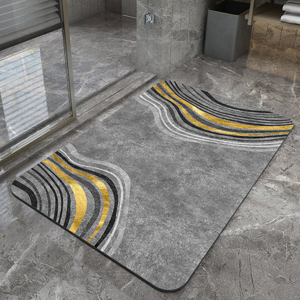 Diatomaceous earth bath mats, fast drying super absorbent bathroom rug mat, thin stone doormat for bathtub with rubber base