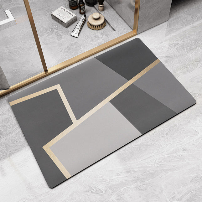 Non-slip Bathroom Shower Mat - Super Absorbent Bathroom Rugs - Easy to Clean For Bathroom, Kitchen, Bedroom, Quick Drying