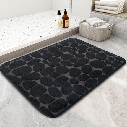 Tapis de bain en mousse à mémoire de forme, confortable, en galets, Super absorbant, lavable en Machine, antidérapant