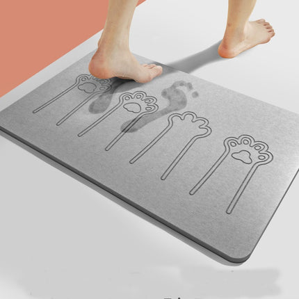 Tapis de bain en terre de diatomées Tapis de salle de bain à séchage rapide Tapis de bain antidérapant en terre de diatomées super absorbant pour sols de salle de bain