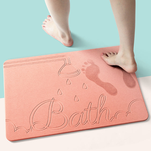 Diatomaceous earth bath mat Quick-drying bathroom rug super-absorbent diatomaceous earth non-slip bath stone mat for bathroom floors