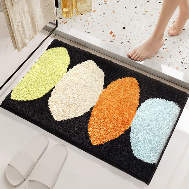 Non-slip soft bath mat Thickened microfiber bathtub shower room absorbent bath mats Machine washable bathroom rugs Floor doormat