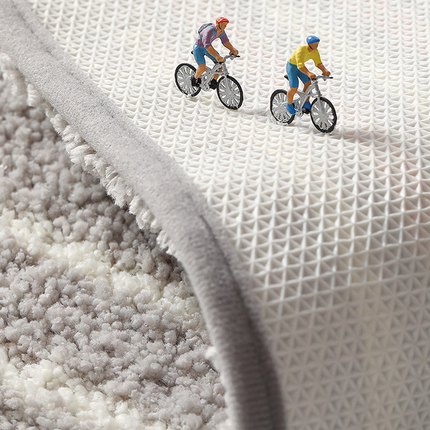 Tapis de salle de bain tapis de bain à pois, tapis de salle de bain doux antidérapant tapis de sol épais absorbant pour chambre à coucher, cuisine et décoration intérieure