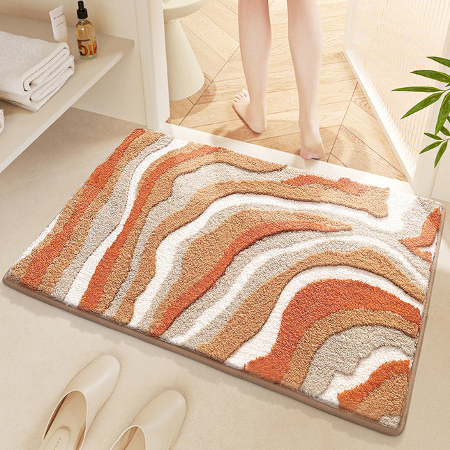 Super Soft Bath Mat , Bathroom Non-Slip Mat Absorbent Bath Rug - Machine Washable Microfiber Rug Mat