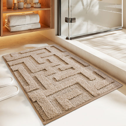 Bathroom Rugs - Microfiber Absorbent Bath Mats - Non-slip, Soft, Washable, Quick Dry Bathroom Rug, Microfiber Bathroom Floor Mat