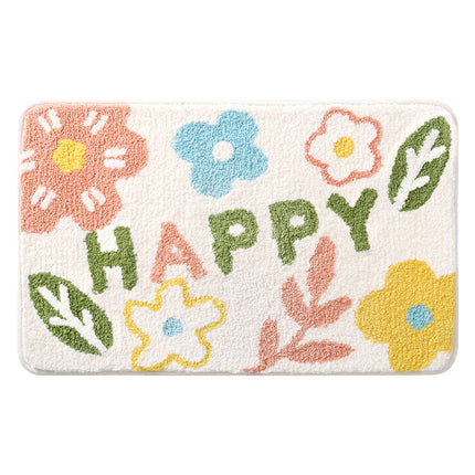 Tapis de bain ultra-doux - tapis de bain en peluche antidérapant hautement absorbant, lavable en machine pour les sols de salle de bain, les baignoires et les douches