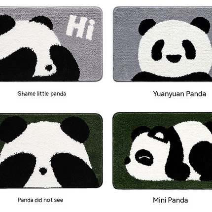 Badematte mit Panda-Muster, niedliche rutschfeste weiche Badematten, dicke Mikrofaser, Kawaii-Tier-Badezimmermatte, maschinenwaschbare Badezimmerteppiche