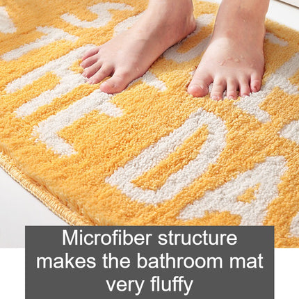 Tapis de salle de bain monogrammé antidérapant et absorbant, tapis de bain lavables en machine, tapis de salle de bain à séchage rapide, tapis confortables pour chambres à coucher, douches