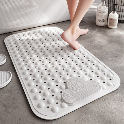 Bathtub Mat Anti-slip Bathroom Mats with Drainage Holes Suction Cups, Foot Massage Bathtub, Shower & Bathroom Bath Mats