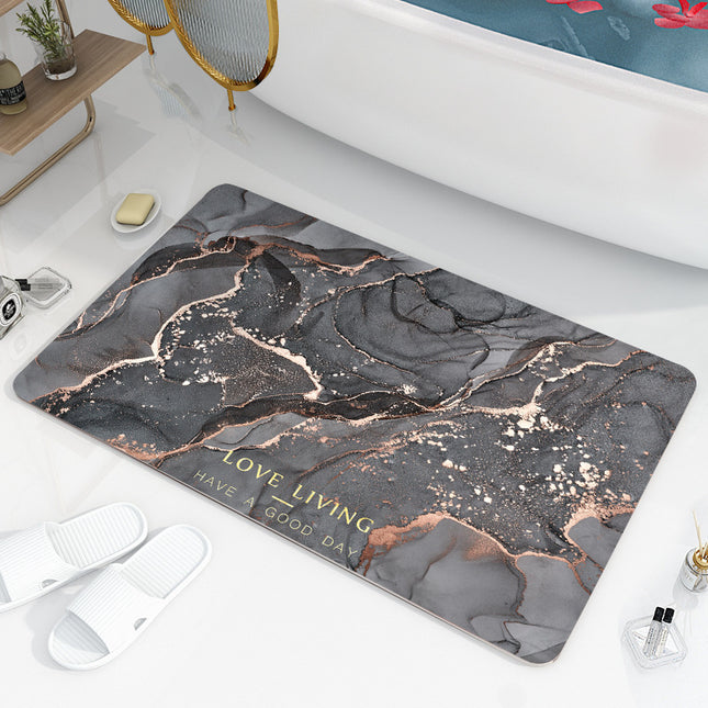 Diatomaceous earth bath mats super absorbent non-slip bathroom rugs, fast drying bathroom floor mat for shower bathtub sinks