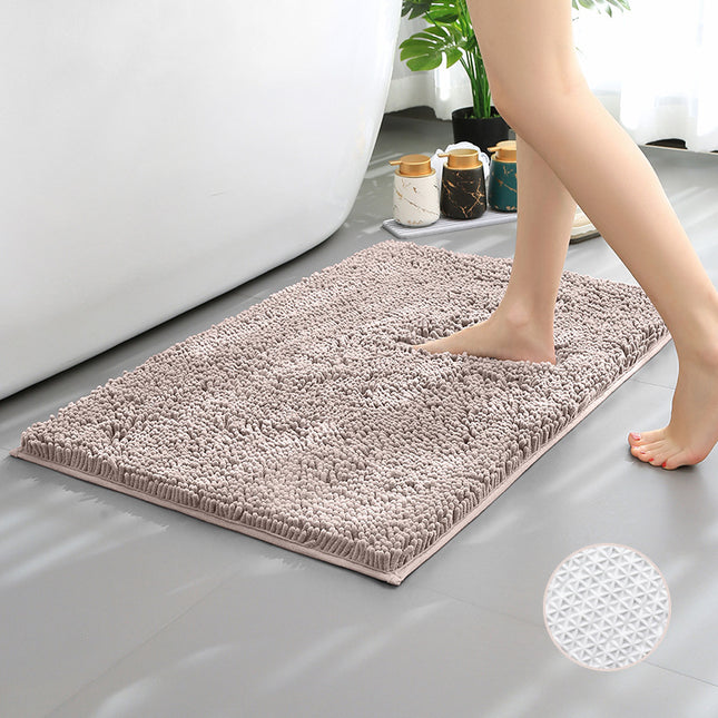 Chenille Bath Rug Shower Mat - Microfiber Shower Rugs Mats for Bathroom Floors and Tubs