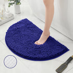 Fond TPR Chenille Bleu Royal - Demi-Rond