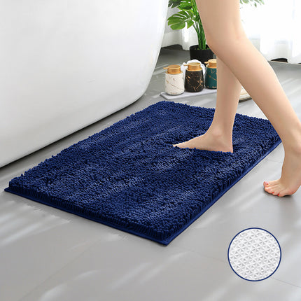 Tapis de bain en chenille, tapis de douche, tapis de douche absorbant en microfibre, pour sols et baignoires de salle de bain