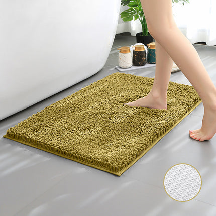 Tapis de bain en chenille, tapis de douche, tapis de douche absorbant en microfibre, pour sols et baignoires de salle de bain