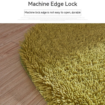 Oval Soft Fluffy Shaggy Area Rug Non-Slip Plush Faux Fur Floor Carpets for Bedroom Living Room Home Decorative