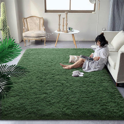 Tapis moelleux à poils longs – Grand tapis doux pour salon, chambre à coucher, antidérapant, ne perd pas ses poils, lavable, tapis à poils épais pour lit, décoration de salon
