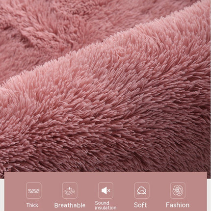 Tapis moelleux à poils longs – Grand tapis doux pour salon, chambre à coucher, antidérapant, ne perd pas ses poils, lavable, tapis à poils épais pour lit, décoration de salon