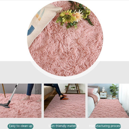 Tapis moelleux à poils longs – Grand tapis doux pour salon, chambre à coucher, antidérapant, ne perd pas ses poils, lavable, tapis à poils épais pour lit, décoration de salon