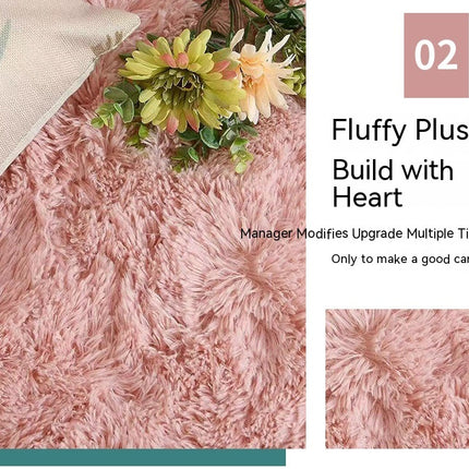Tapis moelleux à poils longs – Grand tapis doux pour salon, chambre à coucher, antidérapant, ne perd pas ses poils, lavable, tapis à poils épais pour lit, décoration de salon