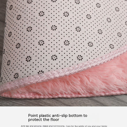 Tapis ovale Shaggy pour chambre à coucher, tapis moelleux pour filles et garçons, pour chambre d'enfants, tapis de sol pour chambre d'enfant, décoration de la maison