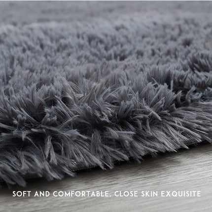 Tapis ovale Shaggy pour chambre à coucher, tapis moelleux pour filles et garçons, pour chambre d'enfants, tapis de sol pour chambre d'enfant, décoration de la maison
