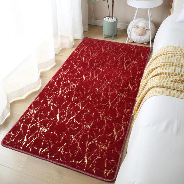Soft Metallic Nursery for Play Modern Colorful Abstract Area Rugs Anti-Skid Fluffy Rectangular Plush Velvet Home Decorative