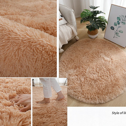 Soft and fluffy round rugs, cozy shaggy round rugs for children's room, living room, bedroom and home perfect decoration  1