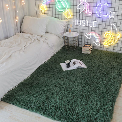Tapis d'intérieur moderne et doux à poils longs, antidérapant, en peluche, pour chambre d'enfant, décoration de salon, à poils longs