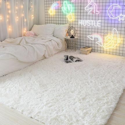 Tapis d'intérieur moderne et doux à poils longs, antidérapant, en peluche, pour chambre d'enfant, décoration de salon, à poils longs