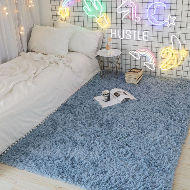 Indoor Soft Shag Area Rugs, Non-Slip Plush Nursery Accent Area Rug, Living Room Home Decor Shaggy Pile Carpet