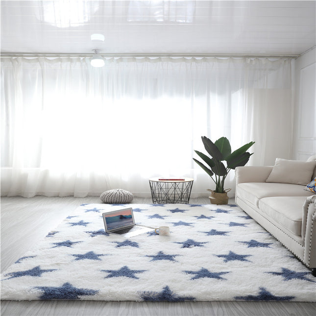 Ultra Soft Area Rugs for Bedroom Living Room -Tie Dye Non-Slip Shaggy Rugs -Modern Indoor Geometric Shaggy Rugs