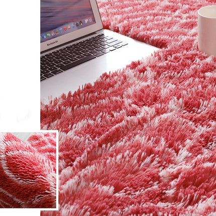 Ultra Soft Area Rugs for Bedroom Living Room -Tie Dye Non-Slip Shaggy Rugs -Modern Indoor Geometric Shaggy Rugs