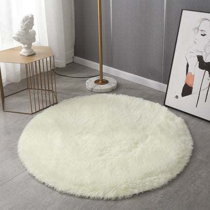 Tapis ronds pour chambres à coucher, tapis ronds en peluche pour chambres d'enfants, tapis Shaggy pour dortoir de pépinière d'adolescentes