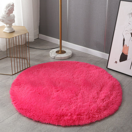 Tapis ronds pour chambres à coucher, tapis ronds en peluche pour chambres d'enfants, tapis Shaggy pour dortoir de pépinière d'adolescentes