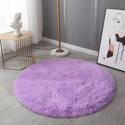Tapis ronds pour chambres à coucher, tapis ronds en peluche pour chambres d'enfants, tapis Shaggy pour dortoir de pépinière d'adolescentes
