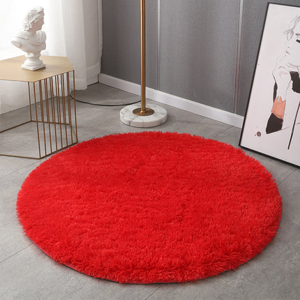 Tapis ronds pour chambres à coucher, tapis ronds en peluche pour chambres d'enfants, tapis Shaggy pour dortoir de pépinière d'adolescentes