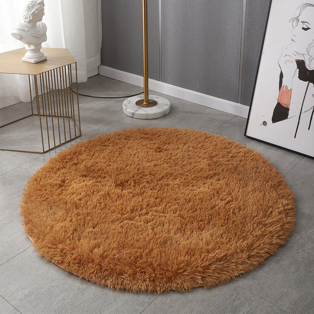 Round Rugs for Bedrooms, Plush Round Rugs for Children's Rooms, Shaggy Carpet for Teenage Girl's Nursery Dorm Room