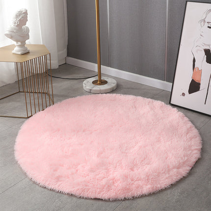 Tapis ronds pour chambres à coucher, tapis ronds en peluche pour chambres d'enfants, tapis Shaggy pour dortoir de pépinière d'adolescentes