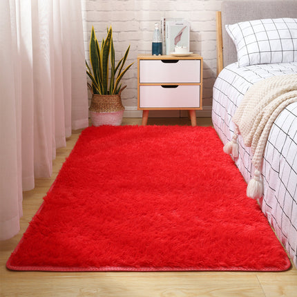 Superweiche, zottelige Teppiche, flauschig, Teppich für Wohnzimmer, Schlafzimmer, Heimdekoration für Mädchen, rutschfester Plüschboden-Nachttischteppich