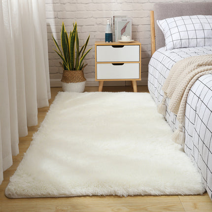 Superweiche, zottelige Teppiche, flauschig, Teppich für Wohnzimmer, Schlafzimmer, Heimdekoration für Mädchen, rutschfester Plüschboden-Nachttischteppich
