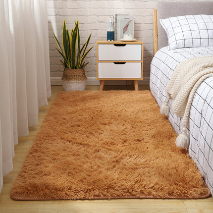 Superweiche, zottelige Teppiche, flauschig, Teppich für Wohnzimmer, Schlafzimmer, Heimdekoration für Mädchen, rutschfester Plüschboden-Nachttischteppich