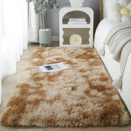 Teppiche für das Wohnzimmer, Batik-Flauschiger, zotteliger Teppich, superweicher, zotteliger Florteppich, Schlafzimmer, Mädchen, Kinderzimmer, Schlafsaal, Heimdekoration