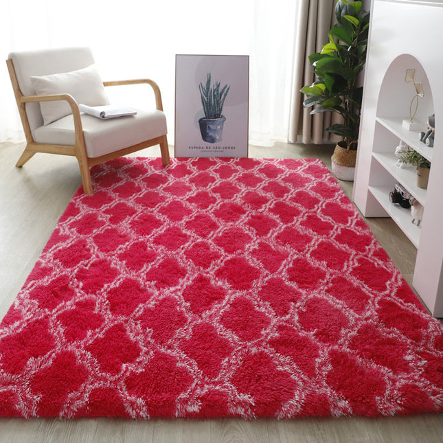 Large Plush Rugs, Fluffy Area Rugs for Living Rooms, Geometric Plush Rugs for Bedrooms, Soft Shaggy Rugs for Children's Rooms