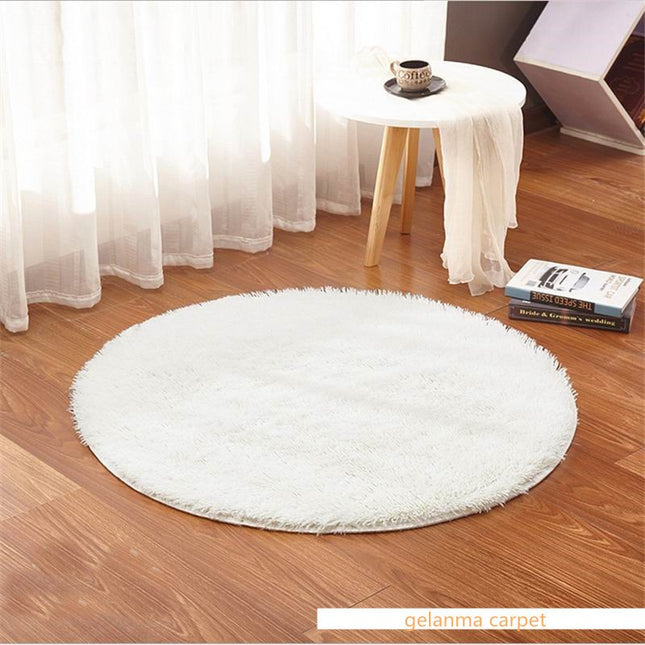 Round Rugs for Bedrooms - Plush Round Rugs for Kids Rooms Plush Rugs for Teen Room Dorms, Bedside Mats Floor Cushions Cushions Footrests