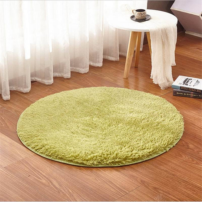 Round Rugs for Bedrooms - Plush Round Rugs for Kids Rooms Plush Rugs for Teen Room Dorms, Bedside Mats Floor Cushions Cushions Footrests