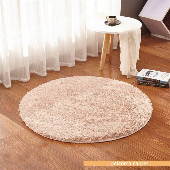 Round Rugs for Bedrooms - Plush Round Rugs for Kids Rooms for Teen Room Dorms, Bedside Mats Floor Cushions Cushions Footrests